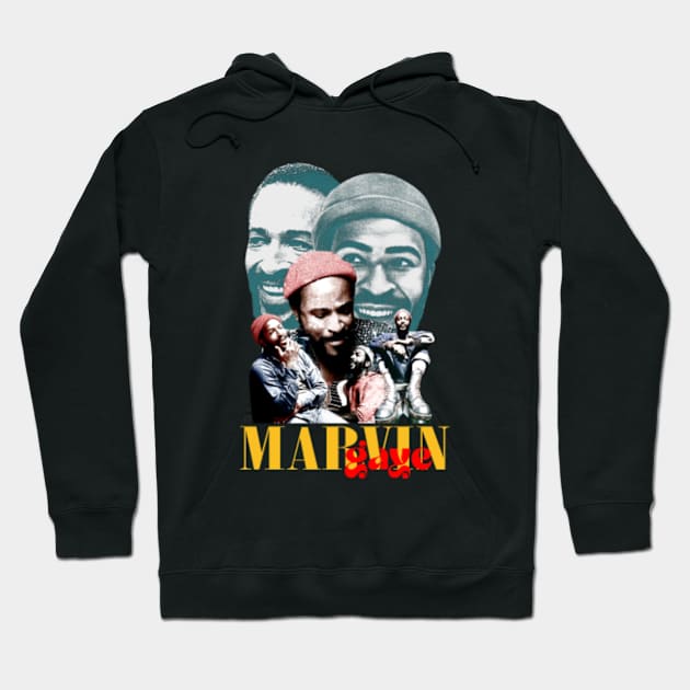 Marvin Gaye Collage Retro Style Marvin Gaye Hoodie TeePublic